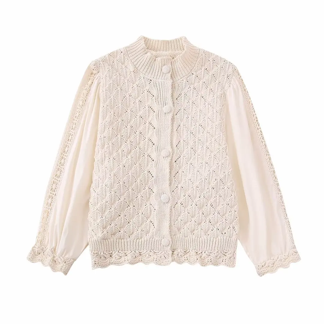 Women 2023 Autumn New Fashion splicing Knitted Cardigan Sweater Vintage half sleeve Female Outerwear Chic Tops
Women 2023 Autumn New Fashion splicing Knitted Cardigan Sweater Vintage half sleeve Female Outerwear Chic Tops