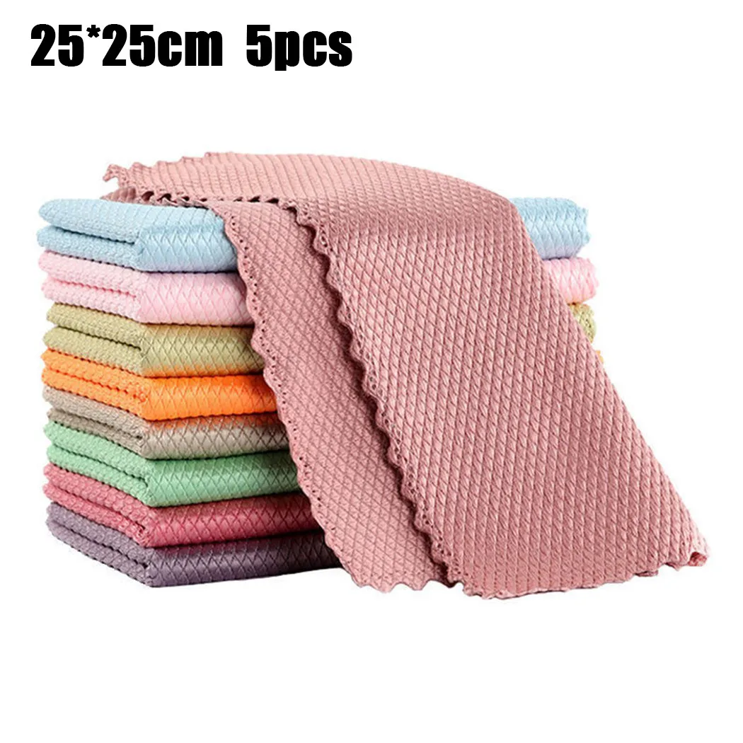 5Pcs Kitchen Anti-Grease Wiping Rags Efficient Fish Scale Wipe Cloth Cleaning Cloth Home Washing Dish Cleaning Cloth Housework
5Pcs Kitchen Anti-Grease Wiping Rags Efficient Fish Scale Wipe Cloth Cleaning Cloth Home Washing Dish Cleaning Cloth Housework