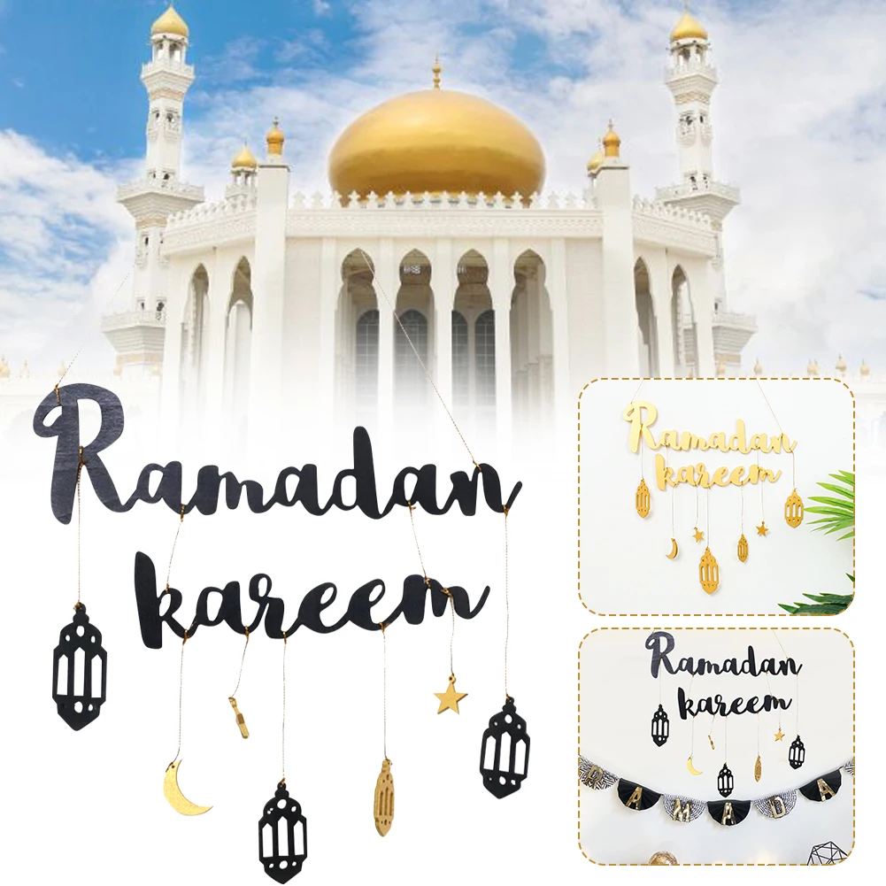Mubarak Ramadan Pendant for Islam Eid Decoration Wooden Moon Star Plaque Wall Ornament Festival Party Decor Supplies
Mubarak Ramadan Pendant for Islam Eid Decoration Wooden Moon Star Plaque Wall Ornament Festival Party Decor Supplies