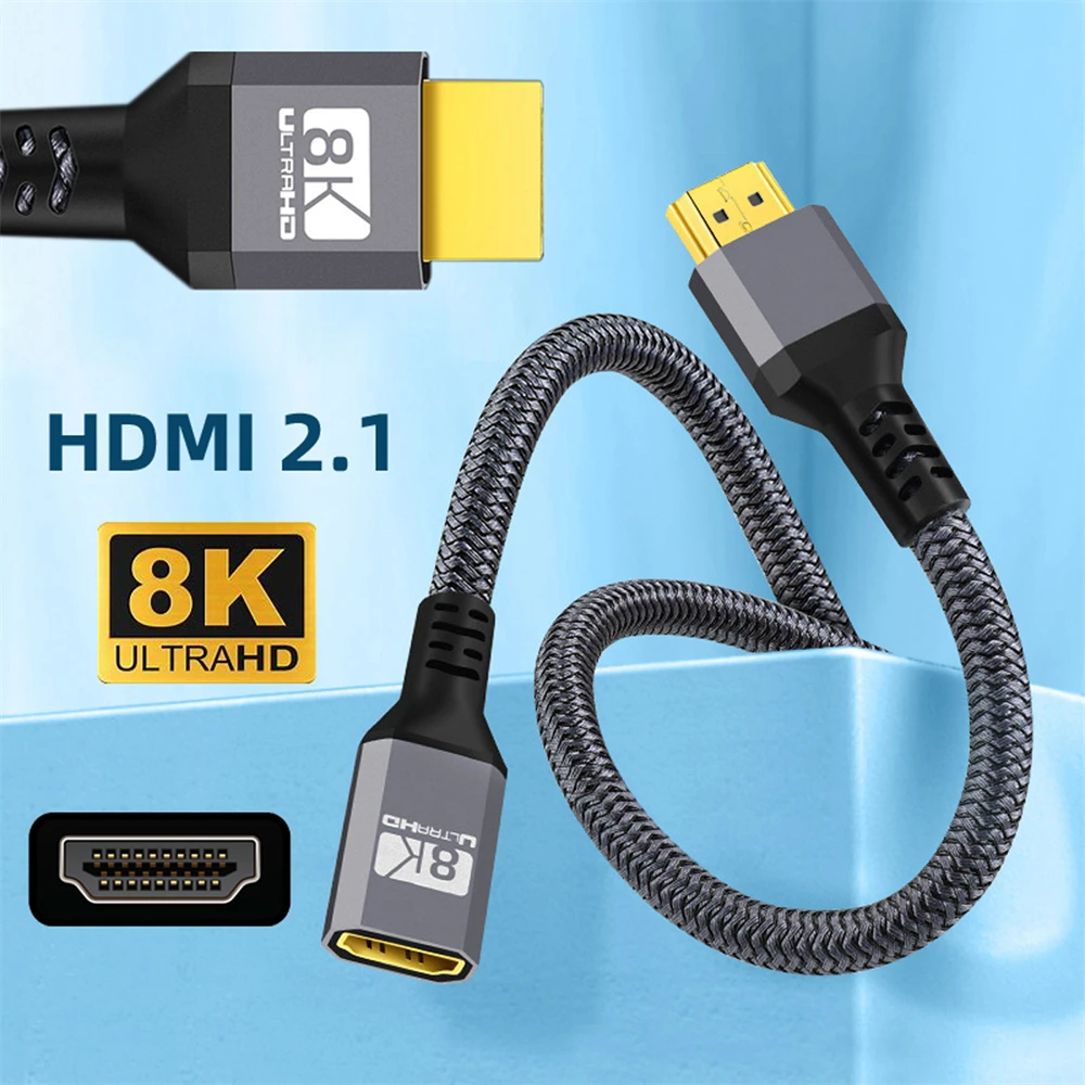 

Кабель-удлинитель Xiwai HDMI 2,1 UHD 8K 60 Гц 4K 120 Гц 48 Гбит/с «Папа-мама» с аудио 3D HDMI-шнуром