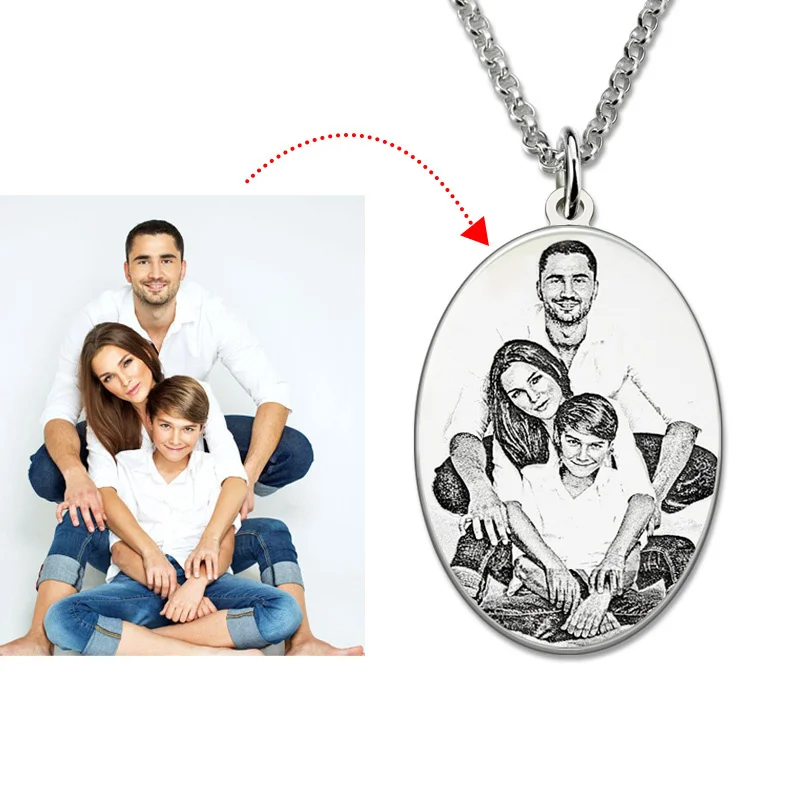 Strollgirl 925 Sterling Silver Personalized Custom Photo Necklace Engraved Name Oval Pendant Chain for Women Valentine's Jewelry
Strollgirl 925 Sterling Silver Personalized Custom Photo Necklace Engraved Name Oval Pendant Chain for Women Valentine's Jewelry