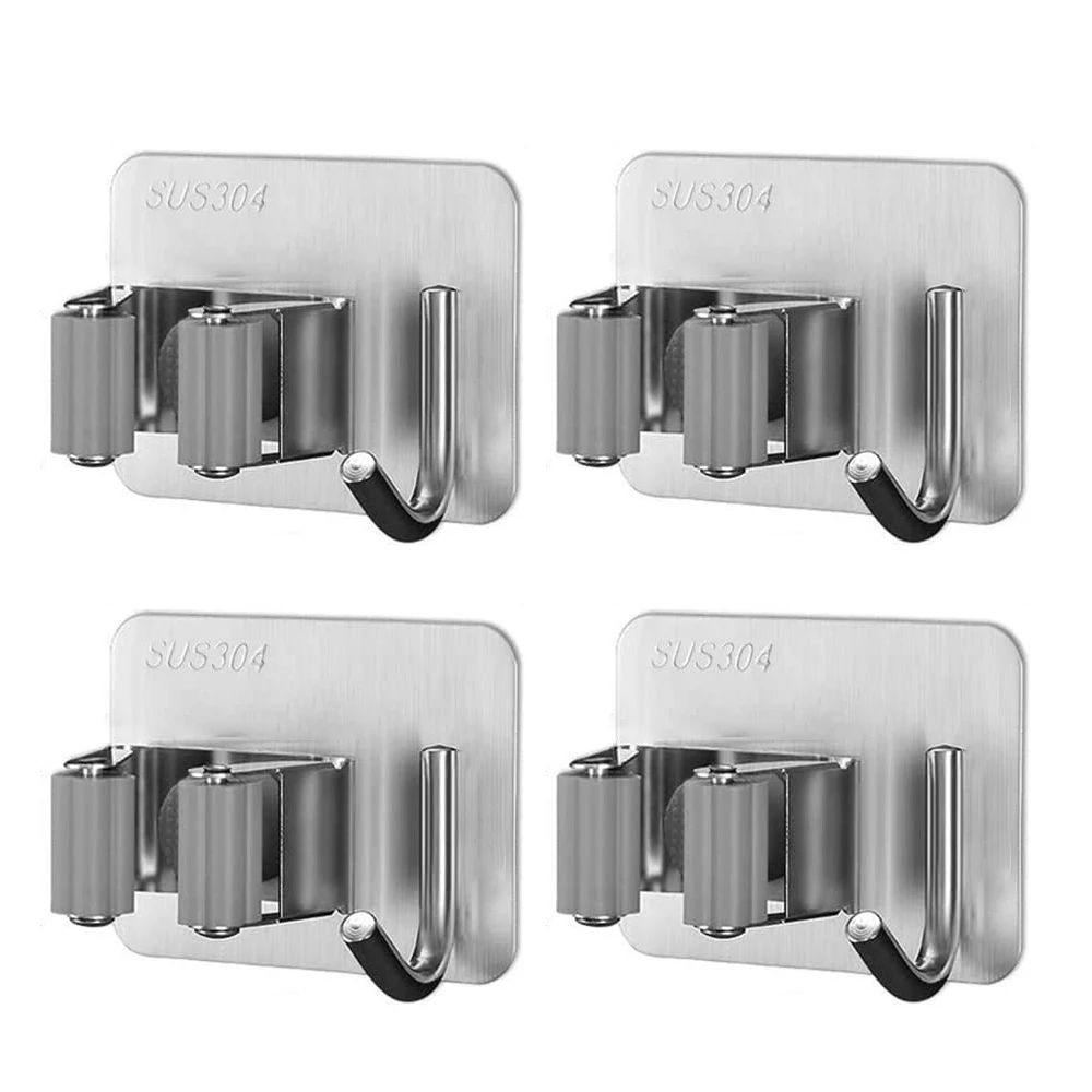 Держатель метлы самоклеящийся серебристый из нержавеющей стали 304, 4 шт.
Держатель метлы самоклеящийся серебристый из нержавеющей стали 304, 4 шт.