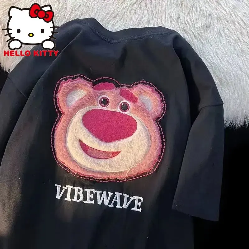 Sanrio Kuromi T-Shirts for Women Embroidered Kawaii Strawberry Bear Pink Tops Casual Disney Anime Y2k Clothes Harajuku Tank Tees
Sanrio Kuromi T-Shirts for Women Embroidered Kawaii Strawberry Bear Pink Tops Casual Disney Anime Y2k Clothes Harajuku Tank Tees