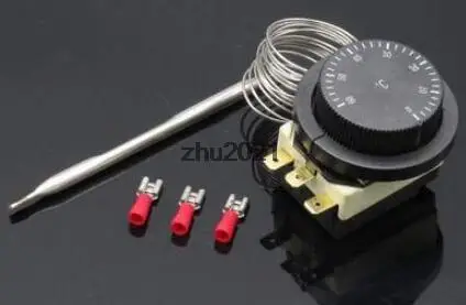 1Pc 250V 16A 3Pin Terminal ProbeTemperature Control Knob Switch Capillary Thermostat 0-40C50C80C90C120C 150C 200C 320C -30C~+30C
1Pc 250V 16A 3Pin Terminal ProbeTemperature Control Knob Switch Capillary Thermostat 0-40C50C80C90C120C 150C 200C 320C -30C~+30C