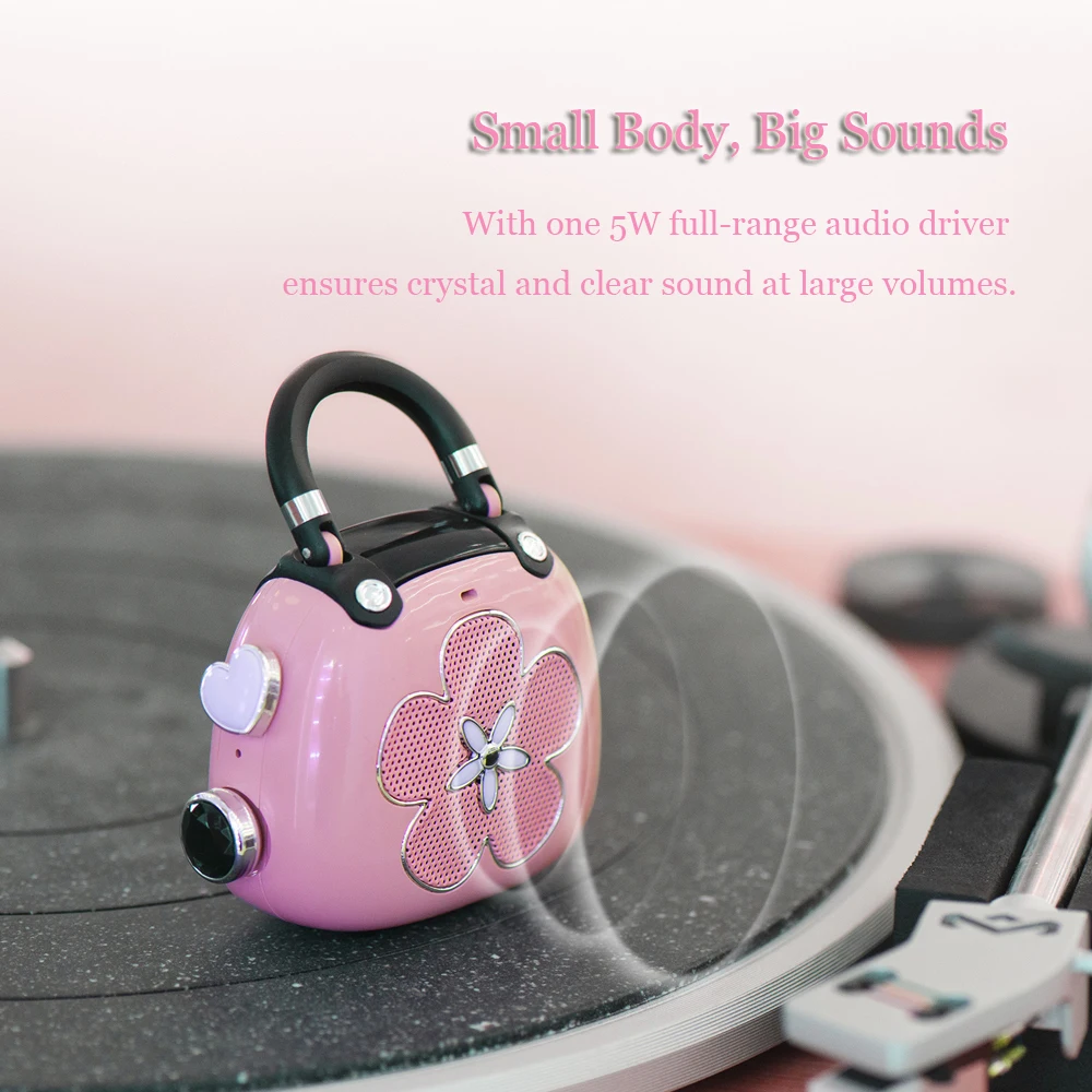 

DOSS Candy Mini Bluetooth Wireless Speaker 5W BT 5.0 Portable Sound Box Cute MP3 Music Player Loud Speakers Best Gift for Girl