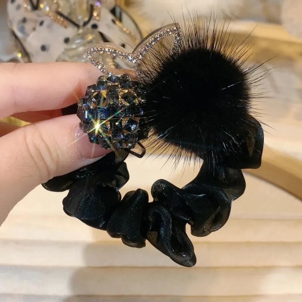 Korean Plush Rhinestone Hair Loop Mink Hair Inlaid Super Fairy Hairball Hair String Hair Loop Hair Accessories for Girls Women
Korean Plush Rhinestone Hair Loop Mink Hair Inlaid Super Fairy Hairball Hair String Hair Loop Hair Accessories for Girls Women