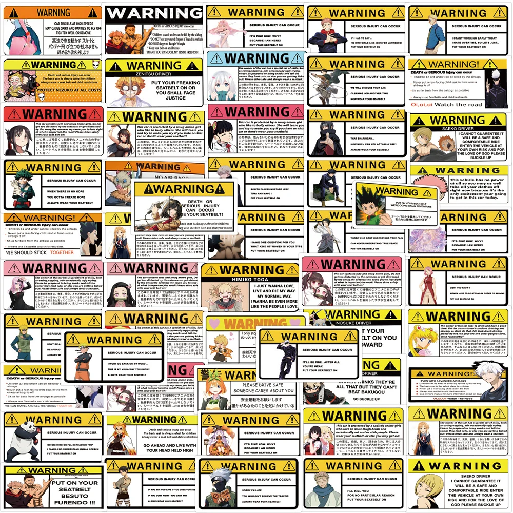 50 Pcs Mixed Anime Warning Sticker Waterproof PVC For Graffiti Divination Refrigerator Skateboard Classic Toy Gifts
50 Pcs Mixed Anime Warning Sticker Waterproof PVC For Graffiti Divination Refrigerator Skateboard Classic Toy Gifts