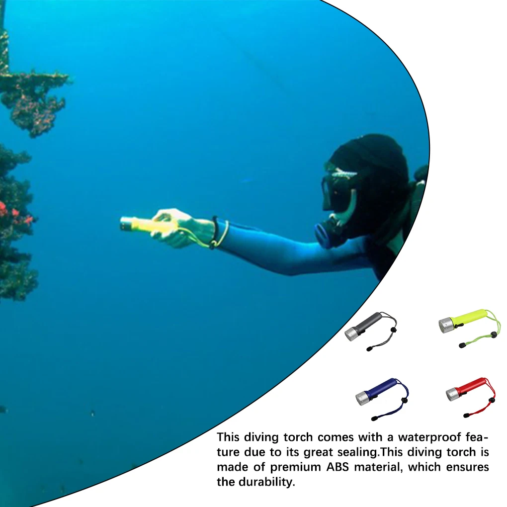 Фонарик для дайвинга, яркий компактный многоцелевой фонарь для кемпинга и подводного снаряжения, уличное освещение