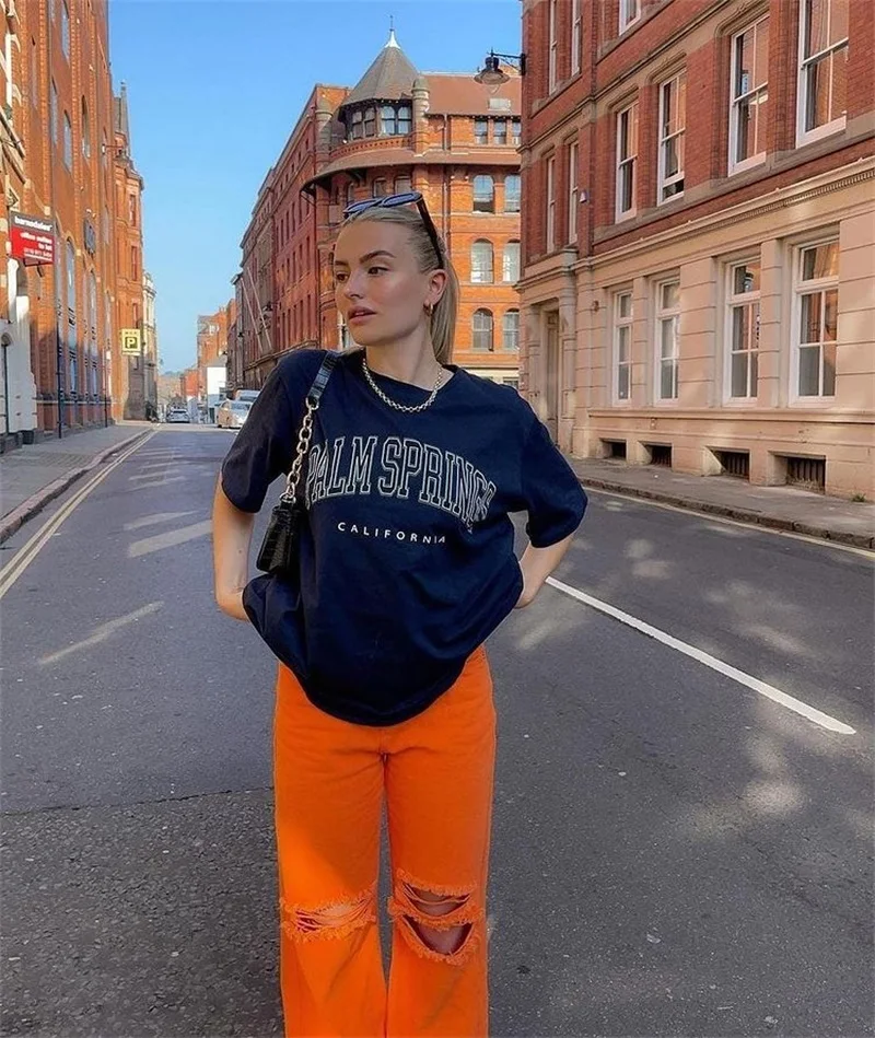 Streetwear Black Letter California Print Women Tshirts Short Sleeve O Neck Causal Loose Female Tops Spring Fashion Clothes 2022
Streetwear Black Letter California Print Women Tshirts Short Sleeve O Neck Causal Loose Female Tops Spring Fashion Clothes 2022
