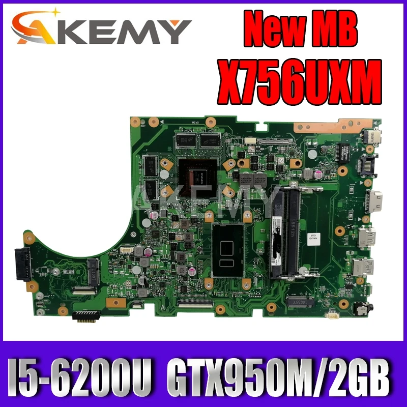 Материнская плата для ноутбука Asus X756UW X756UQK X756UQ X756UR X756UWK X756UV X756UXM X756U, материнская плата для ноутбука, модель 6198U GTX950M/2 ГБ DDR4
Материнская плата для ноутбука Asus X756UW X756UQK X756UQ X756UR X756UWK X756UV X756UXM X756U, материнская плата для ноутбука, модель 6198U GTX950M/2 ГБ DDR4