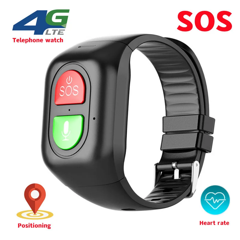

GPS-трекер для пожилых людей, 4g, телефонные часы, SOS, вызов одной кнопкой, трекер для путешествий, спортивный шагомер, браслет, мониторинг пульса и крови