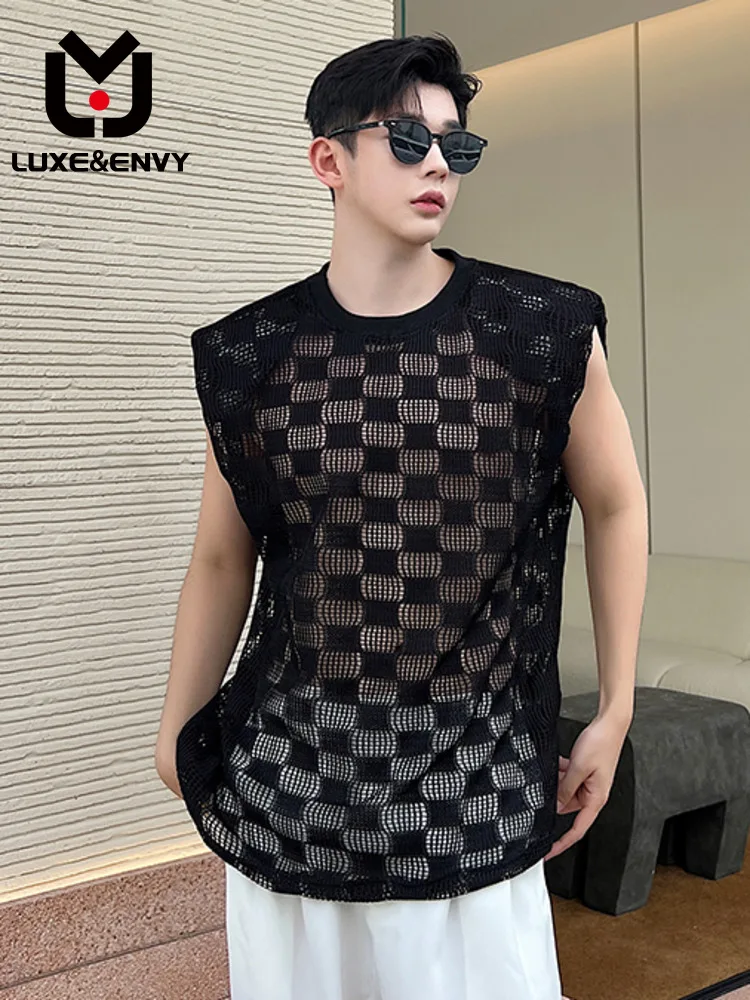 Роскошный & ENVY микро-пропускающий жилет мужской жилет без рукавов с ажурными наплечниками дышащий Топ Весна Лето 2023 Новинка
Роскошный & ENVY микро-пропускающий жилет мужской жилет без рукавов с ажурными наплечниками дышащий Топ Весна Лето 2023 Новинка