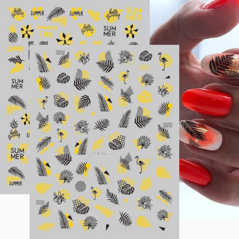 Nail Stickers Black gold leaf abstract lines Nail Art Water Decals Nail Art Decorations Accessories For Nail Tip
Nail Stickers Black gold leaf abstract lines Nail Art Water Decals Nail Art Decorations Accessories For Nail Tip