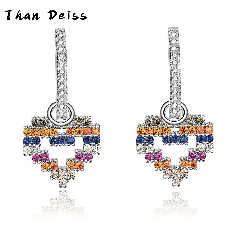 S925 Sterling Silver Heart-Shaped Earrings Europe And The United States Simple Fashion Fancy Color Diamond Love Zirconia Jewelry
S925 Sterling Silver Heart-Shaped Earrings Europe And The United States Simple Fashion Fancy Color Diamond Love Zirconia Jewelry