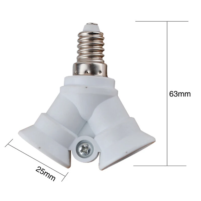 White Lighting Accessories Attachment Adjustable Base Socket Lamp holder Ceiling Rotatable E14 Bulb Splitter 2in1
White Lighting Accessories Attachment Adjustable Base Socket Lamp holder Ceiling Rotatable E14 Bulb Splitter 2in1