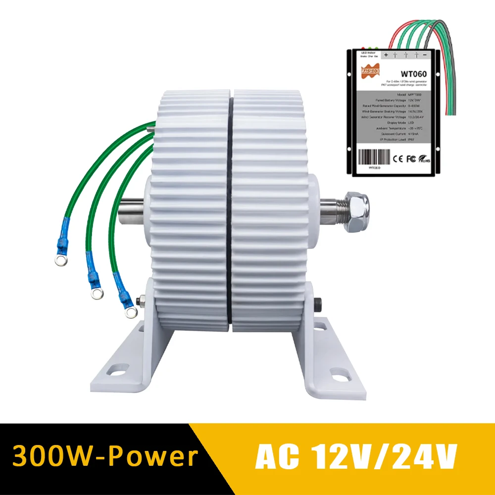 300W AC 12V 24V Low 650 RPM NdFeb Permanent Magnet Generator Wind Turbine Windmill Suitable Exercise Bike Hydro Turbine ETC 
300W AC 12V 24V Low 650 RPM NdFeb Permanent Magnet Generator Wind Turbine Windmill Suitable Exercise Bike Hydro Turbine ETC