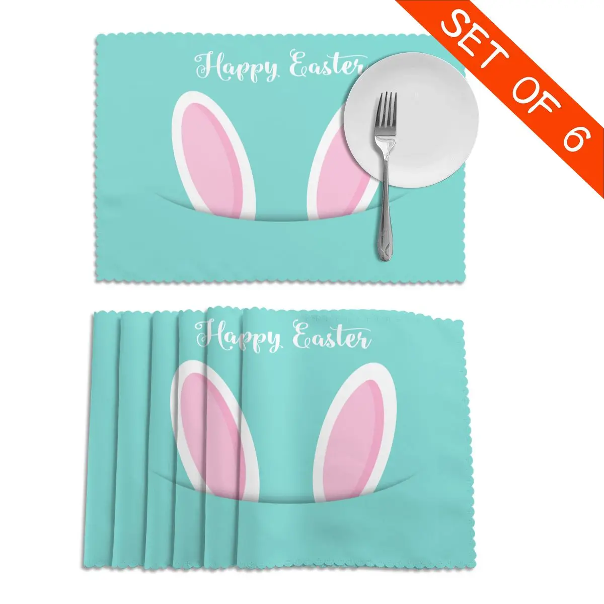 Set of 6 Easter Bunny Ears Placemats for Dining Table Place Mat in Kitchen Accessories Cup Wine Mat
Set of 6 Easter Bunny Ears Placemats for Dining Table Place Mat in Kitchen Accessories Cup Wine Mat