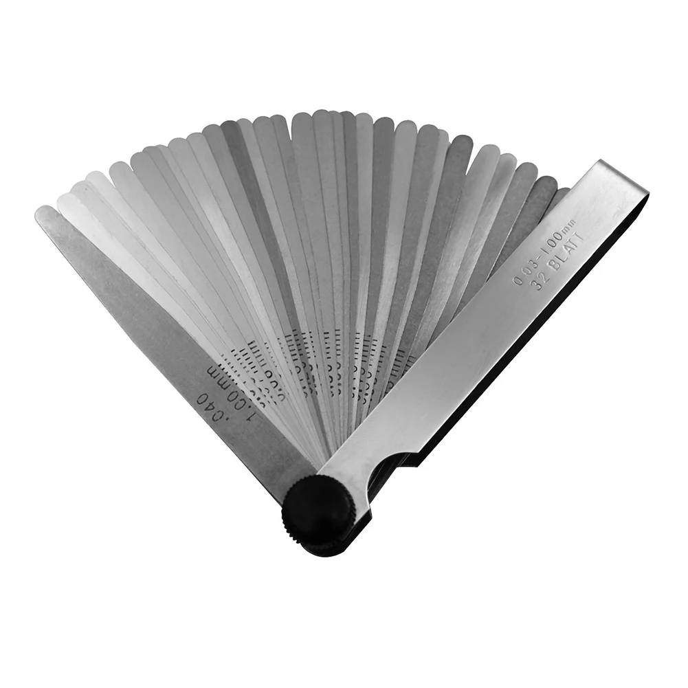 Car Motorcycles Feeler Gauge Measuring Tool 0.03-1.00mm 32pc Auto Parts Auto Repair And Maintenance Feeler Gauge Set
Car Motorcycles Feeler Gauge Measuring Tool 0.03-1.00mm 32pc Auto Parts Auto Repair And Maintenance Feeler Gauge Set
