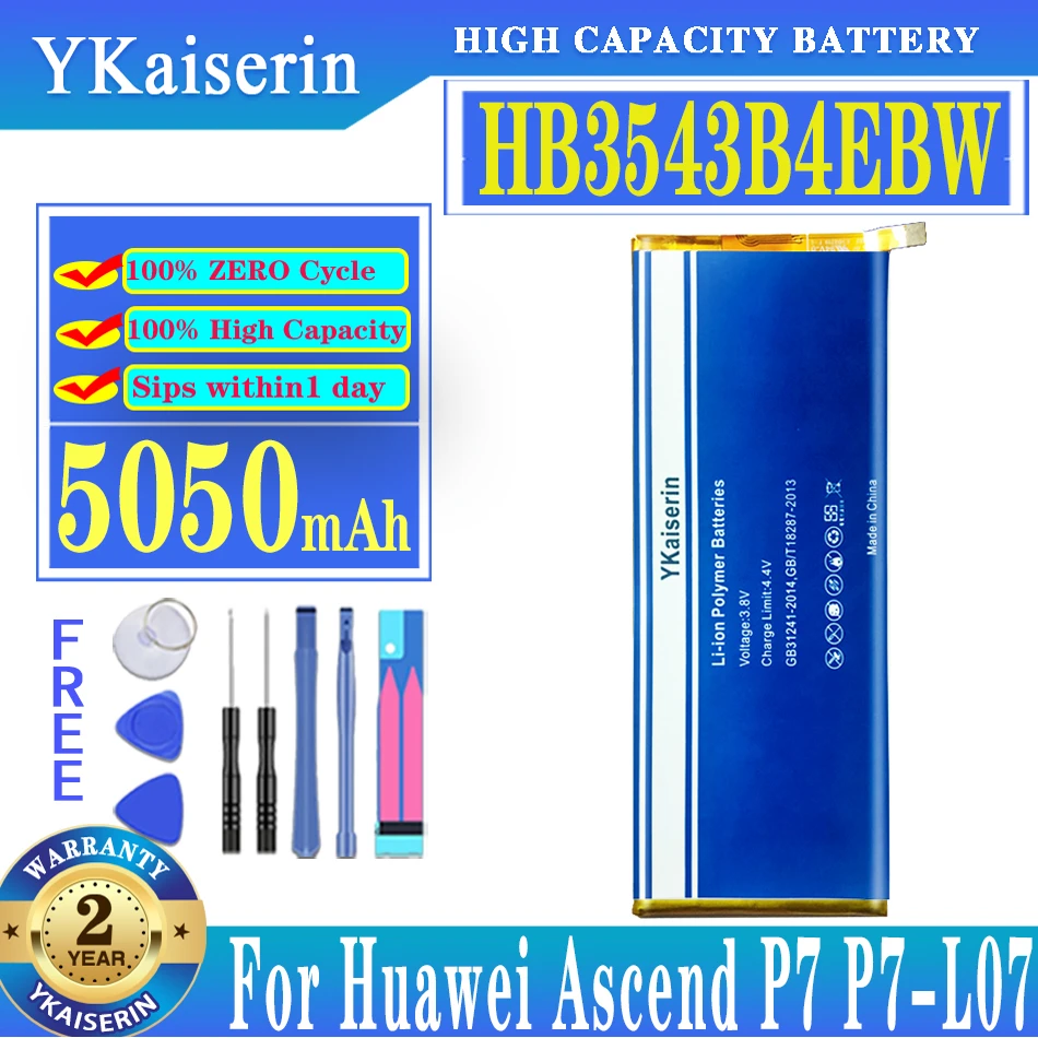 Аккумулятор ykaisin HB3543B4EBW для телефона Hua Wei, сменные батареи 5050 мАч для Huawei Ascend P7 L07 L09 L00 L10 L05 L11
Аккумулятор ykaisin HB3543B4EBW для телефона Hua Wei, сменные батареи 5050 мАч для Huawei Ascend P7 L07 L09 L00 L10 L05 L11