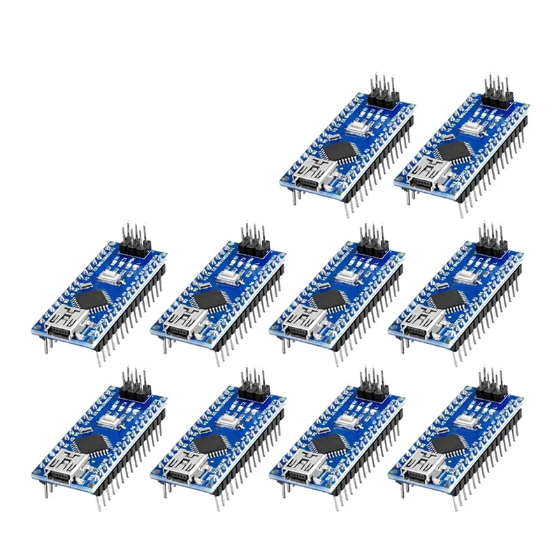 

10 PCS Mini USB Nano For Arduino V3.0 Atmega328p Module CH340C 5V 16M Micro-Controller (Nano10)