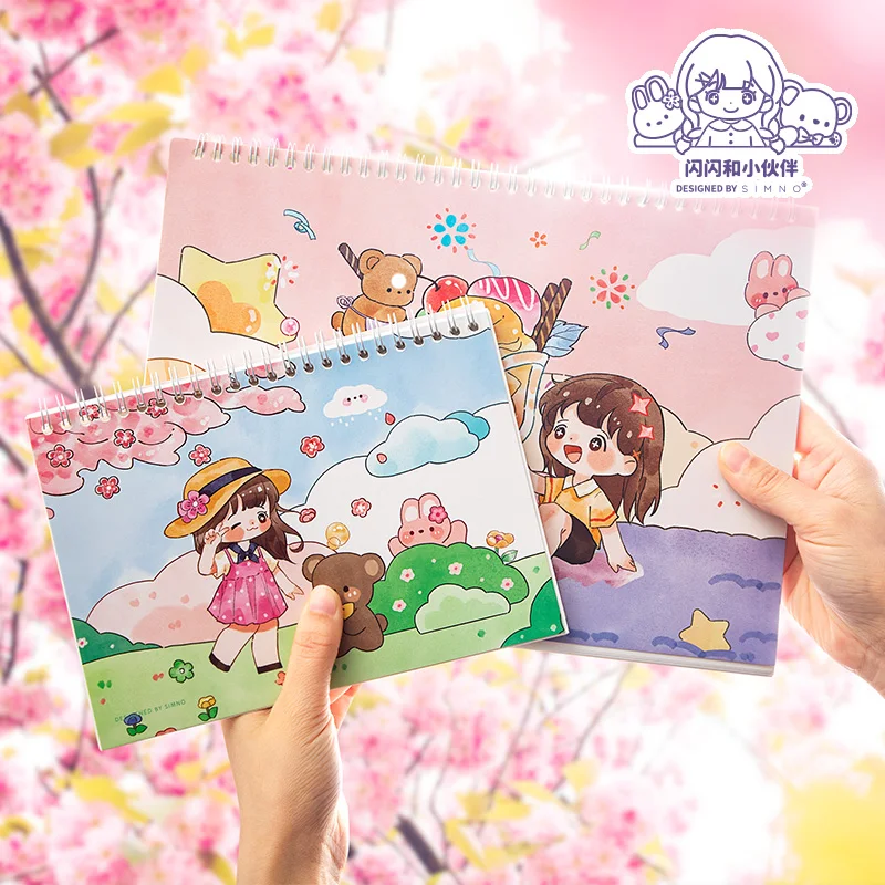 

A4/A5 Release Paper Double-Sided Notebook Cute Girls Sticker Collecting Albums Kawaii Journal Decoration