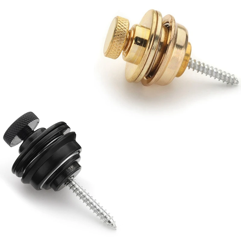 HOT 4Pcs Guitar Strap Lock Buckle Button Thread For Acoustic Electric Bass Guitar Strap Parts - 2Pcs Black & 2Pcs Gold
HOT 4Pcs Guitar Strap Lock Buckle Button Thread For Acoustic Electric Bass Guitar Strap Parts - 2Pcs Black & 2Pcs Gold