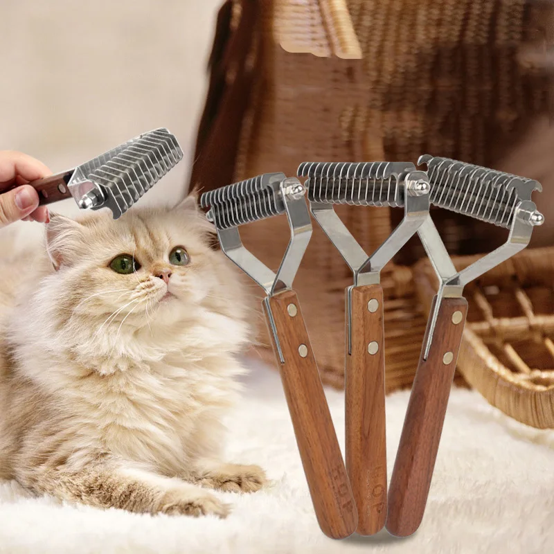 Dog Brush Professional Dogs Trimming Knife Dematting Comb 2 In 1 Double Head Cat Dog Brush for Long Hair Removal Grooming Comb
Dog Brush Professional Dogs Trimming Knife Dematting Comb 2 In 1 Double Head Cat Dog Brush for Long Hair Removal Grooming Comb