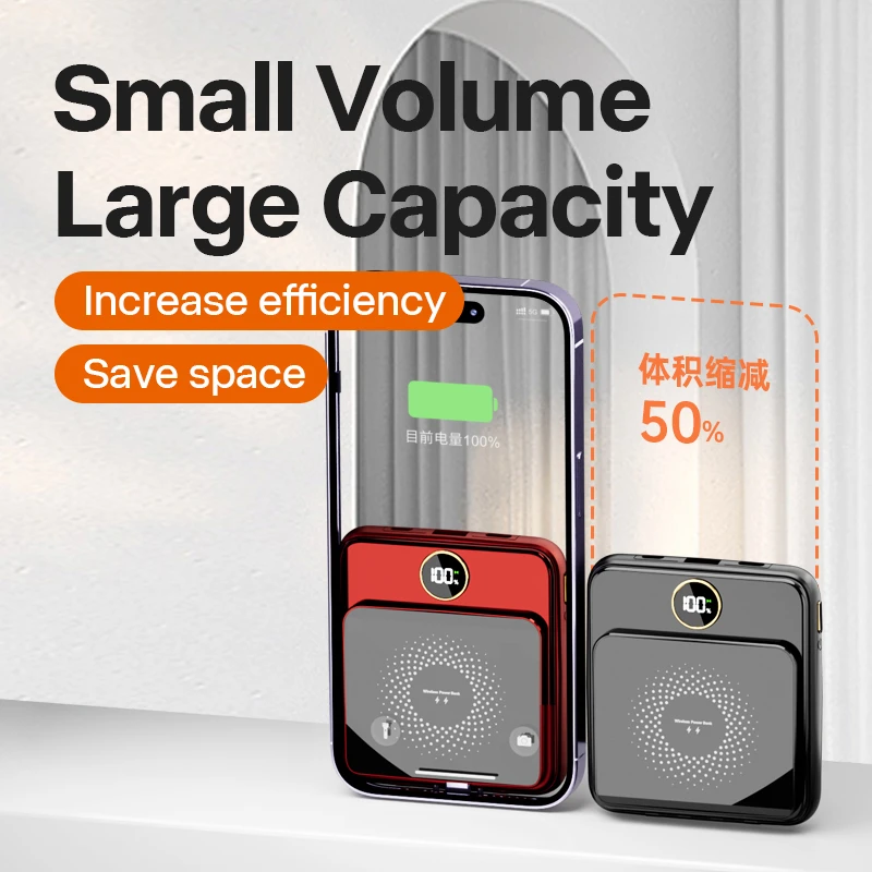 Qi Wireless Charger 20000mAh Mini Power Bank Built in Cable Portable Charger Powerbank for iPhone14 Samsung Huawei Spare Battery
Qi Wireless Charger 20000mAh Mini Power Bank Built in Cable Portable Charger Powerbank for iPhone14 Samsung Huawei Spare Battery