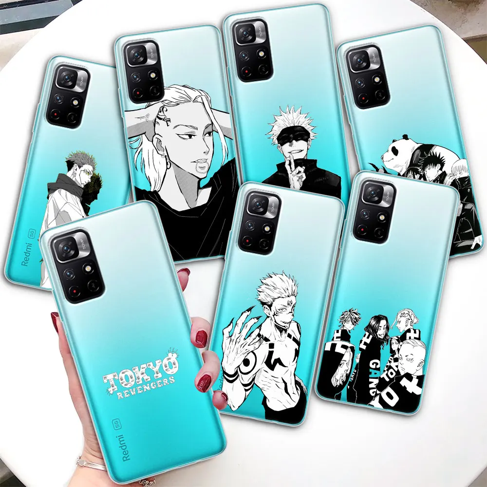 

Case for Xiaomi Redmi Note 12 Pro Plus 11 10 9S K40 11E 9 10S 8 8T 9T 7A 10C 11T 5G 11S 9A 9C TPU Phone Cover Jujutsu Kaisen