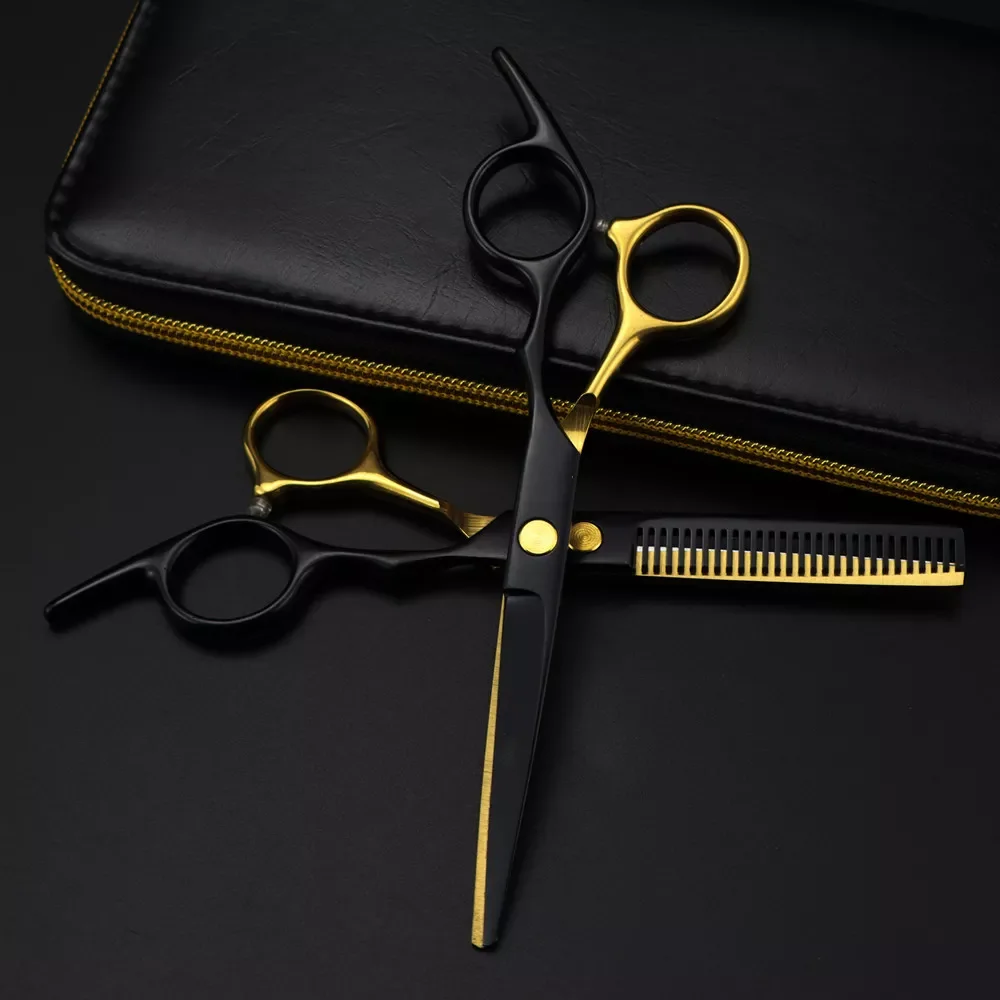 NEW2023 professional JP 440c steel 6 inch black gold hair cutting scissors haircut thinning barber cut shears tools Hairdresser
NEW2023 professional JP 440c steel 6 inch black gold hair cutting scissors haircut thinning barber cut shears tools Hairdresser