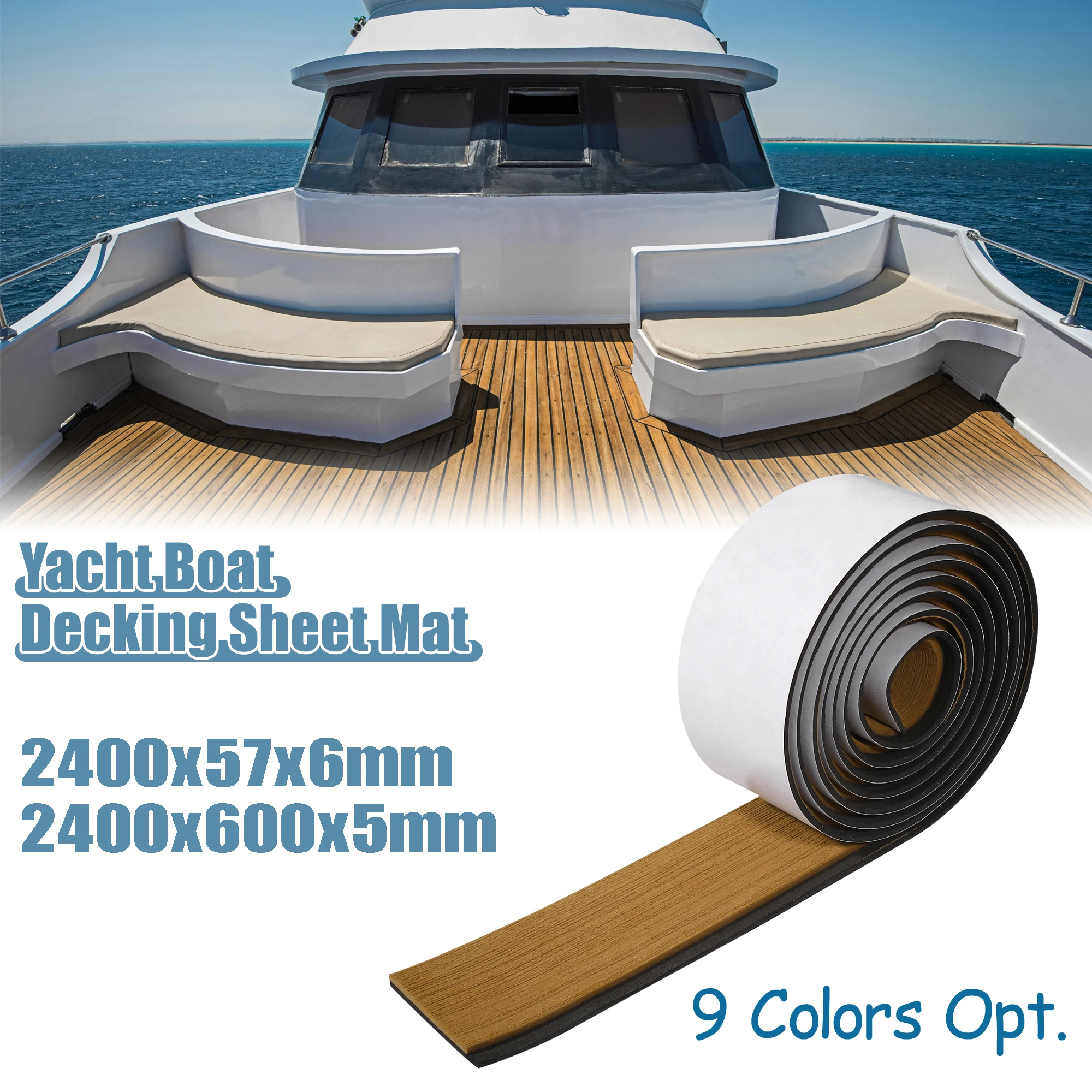 X Autohaux 2400x57x6 мм 2400x600x5 настил из ЭВА нескользящий коврик для лодки яхты морской