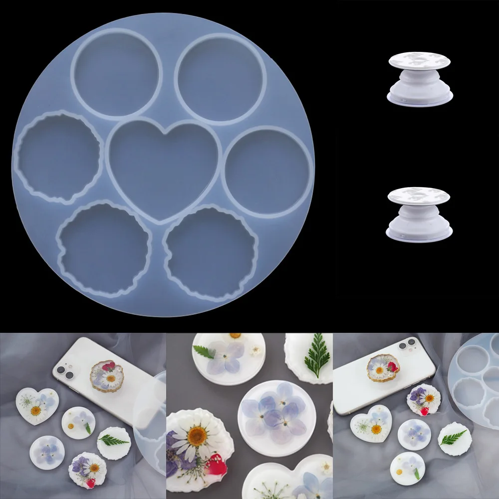 Irregular Phone Holder Mould Resin DIY Epoxy Heart Shape Round Silicone Mould Wholesale INS Personality Pendant 
Irregular Phone Holder Mould Resin DIY Epoxy Heart Shape Round Silicone Mould Wholesale INS Personality Pendant