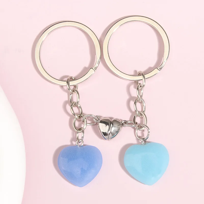 New Design Keychain Crystal Quartz Stone Heart Key Ring Magnetic Button Key Chains For Couple Friend Gifts DIY Jewelry
New Design Keychain Crystal Quartz Stone Heart Key Ring Magnetic Button Key Chains For Couple Friend Gifts DIY Jewelry