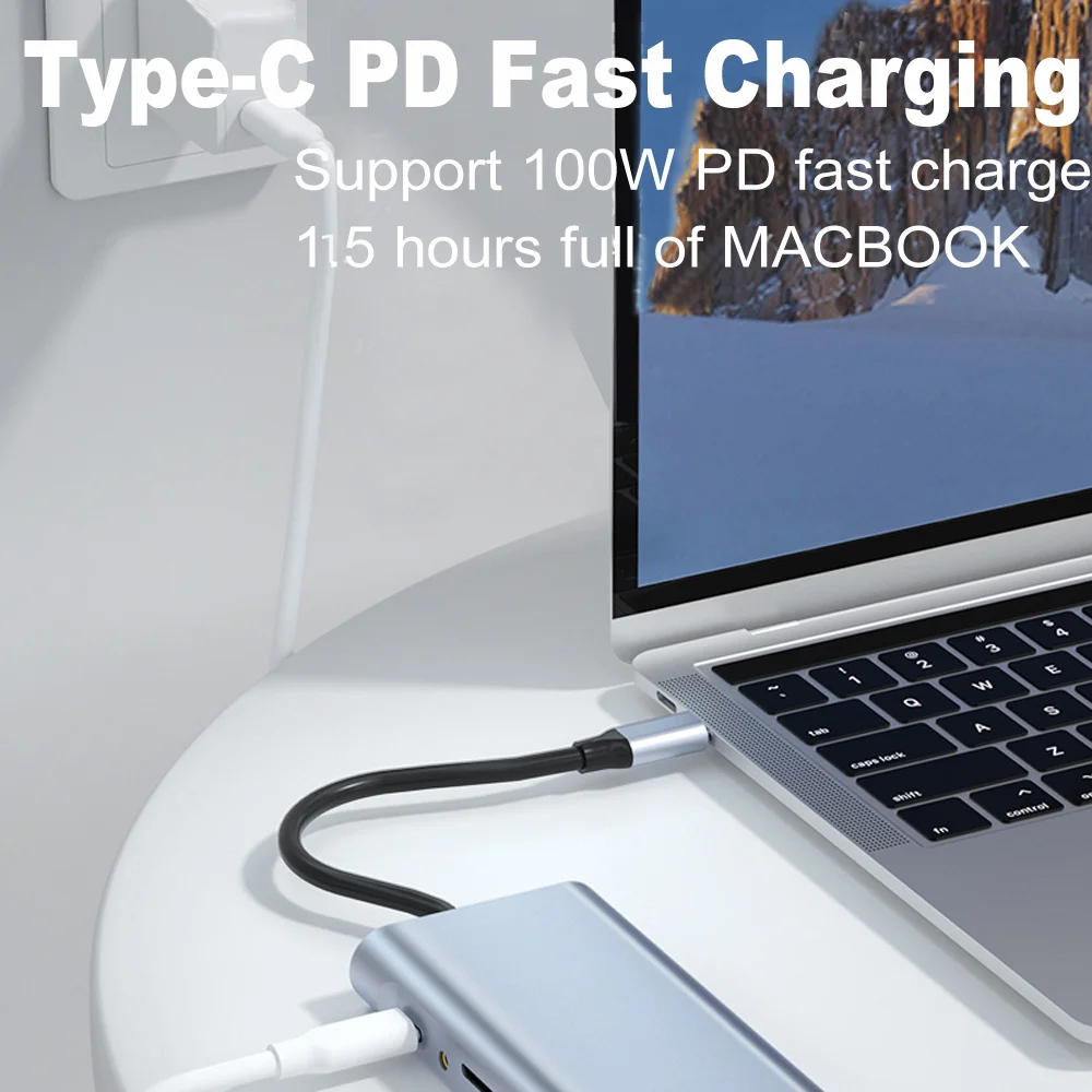lzqly 11 in 1 Usb c Hub Type c to 4k Hdmi-compatible Vga Rj45 Usb3.0 Sd/tf Pd Fast Charger for Macbook Pro Usb-c Hub Splitter
lzqly 11 in 1 Usb c Hub Type c to 4k Hdmi-compatible Vga Rj45 Usb3.0 Sd/tf Pd Fast Charger for Macbook Pro Usb-c Hub Splitter