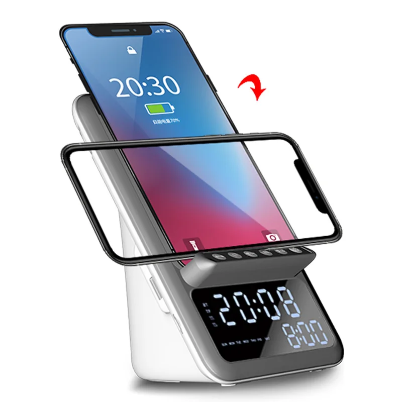 Digital Alarm Clock Wireless Charger Bluetooth Speaker Electronic LED Smart Digital Desktop Clock Fm Radio USB Fast Charging
Digital Alarm Clock Wireless Charger Bluetooth Speaker Electronic LED Smart Digital Desktop Clock Fm Radio USB Fast Charging