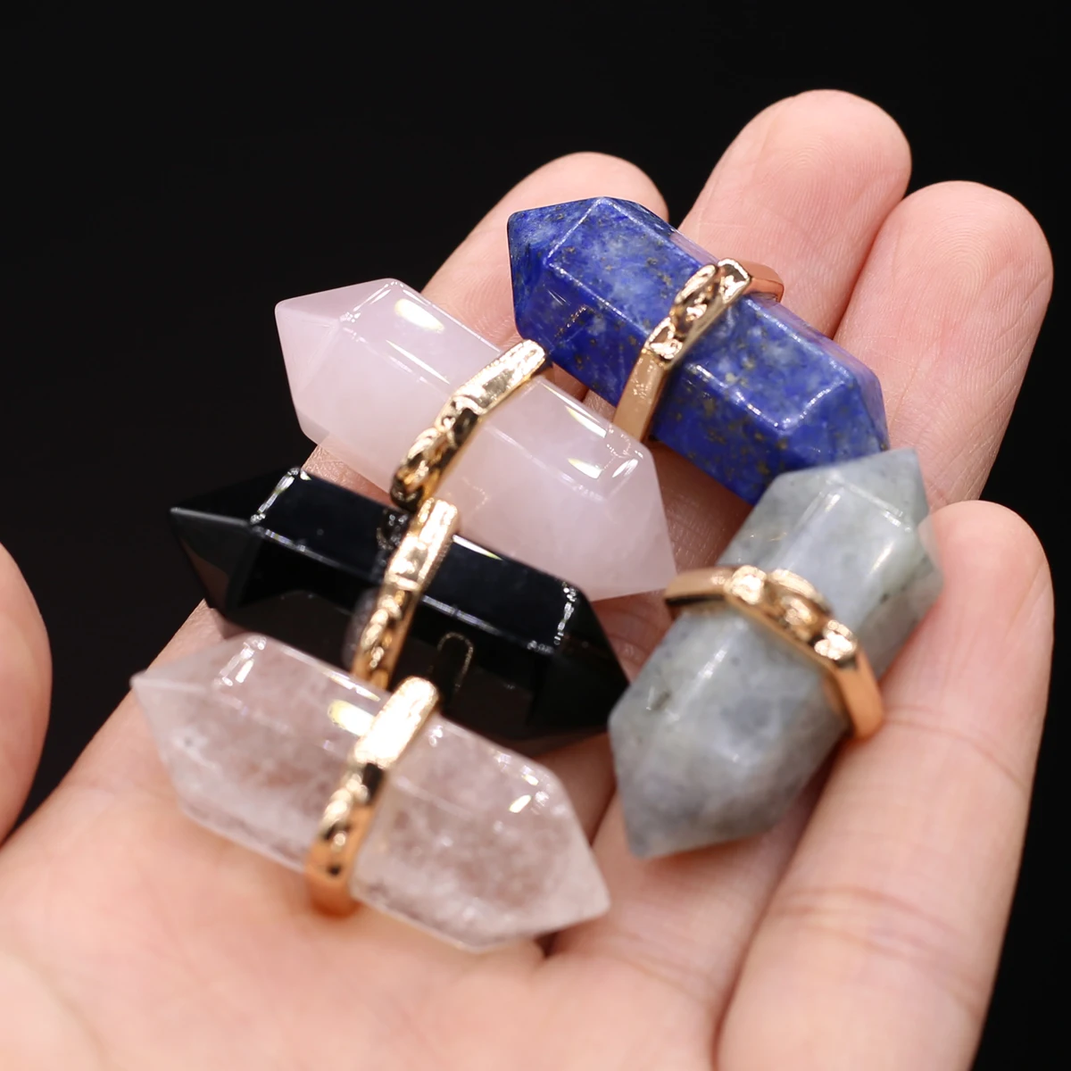 Natural Rose Quartzs Flash Labradorites Pendant Charms Natural Agates Stone Pendant for Making DIY Jewerly Necklace 17x36mm 
Natural Rose Quartzs Flash Labradorites Pendant Charms Natural Agates Stone Pendant for Making DIY Jewerly Necklace 17x36mm
