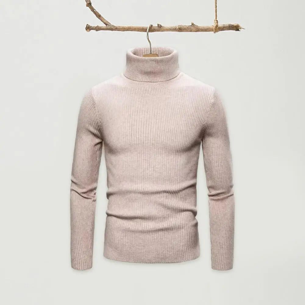 Cold Weather Sweater Stylish Men's Knit Sweater Slim Fit Turtleneck Pullover for Autumn/winter Solid Color Long Sleeve Ribbed 
Cold Weather Sweater Stylish Men's Knit Sweater Slim Fit Turtleneck Pullover for Autumn/winter Solid Color Long Sleeve Ribbed