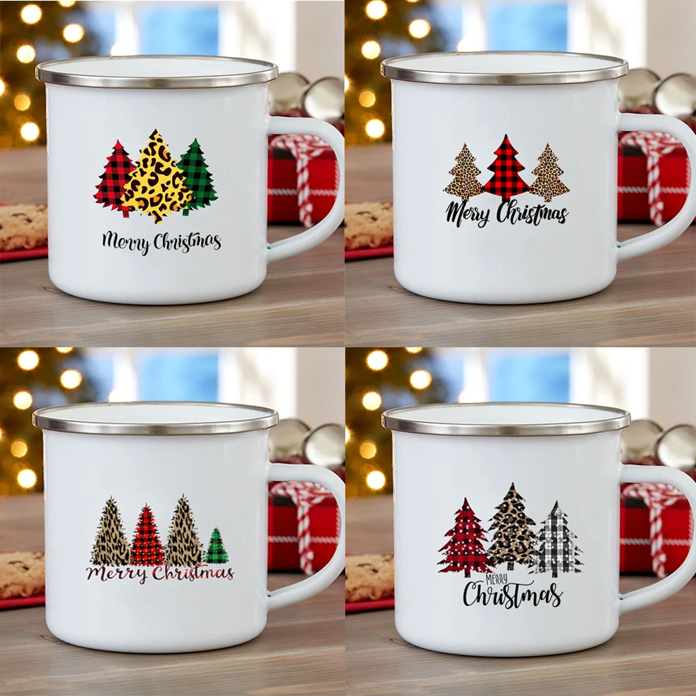 

Home Party Farm Cups Gift for Family Friend Merry Christmas Mugs Christmas Trees Printed Coffee Cup Mug Drink Hot Chocolate Cups