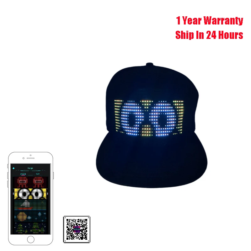 Programmable Creative RGB LED Hat Bluetooth Shining Caps Mobile APP Control Editing Words Hip Hop Electronic Prop For Halloween
Programmable Creative RGB LED Hat Bluetooth Shining Caps Mobile APP Control Editing Words Hip Hop Electronic Prop For Halloween
