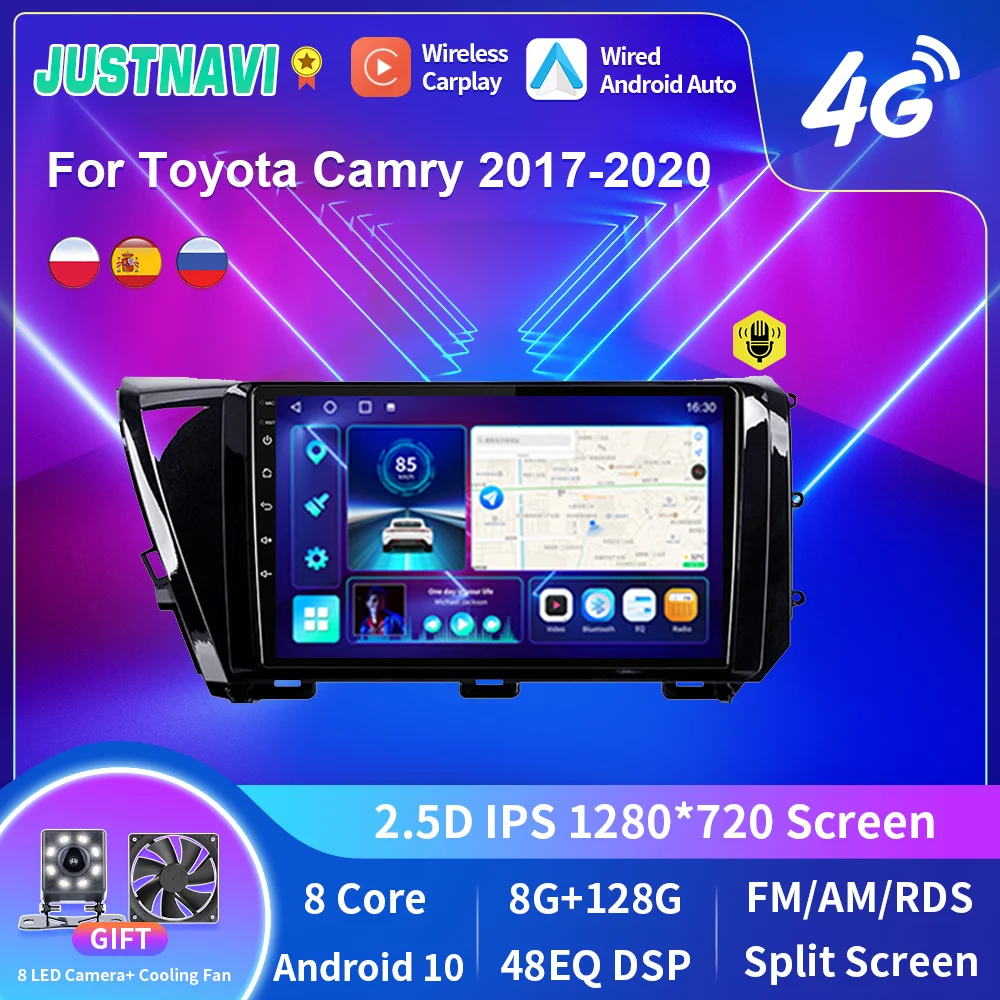 JUSTNVI Car Radio Touch Screen For Toyota Camry 2017-2020 Multimedia Video Player WIFI Android 10.0 GPS DSP Carplay No 2 Din DVD
JUSTNVI Car Radio Touch Screen For Toyota Camry 2017-2020 Multimedia Video Player WIFI Android 10.0 GPS DSP Carplay No 2 Din DVD