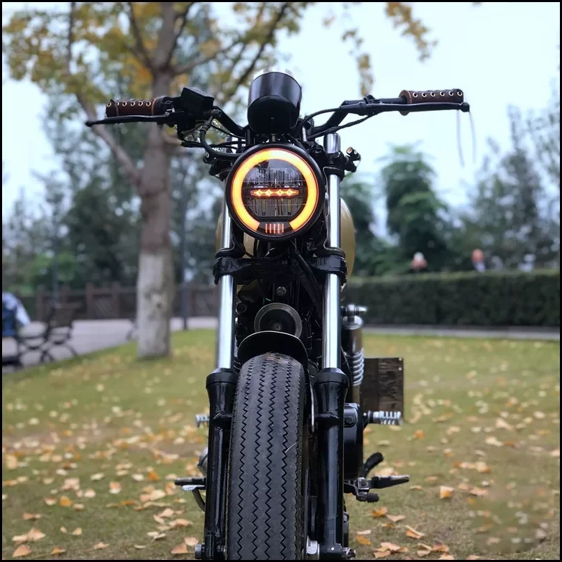 6.5 inch Universal Cafe Racer Vintage Motorcycle LED Head lamp Headlamp distance light Refit motorcycle headlight Cafe Racer
6.5 inch Universal Cafe Racer Vintage Motorcycle LED Head lamp Headlamp distance light Refit motorcycle headlight Cafe Racer
