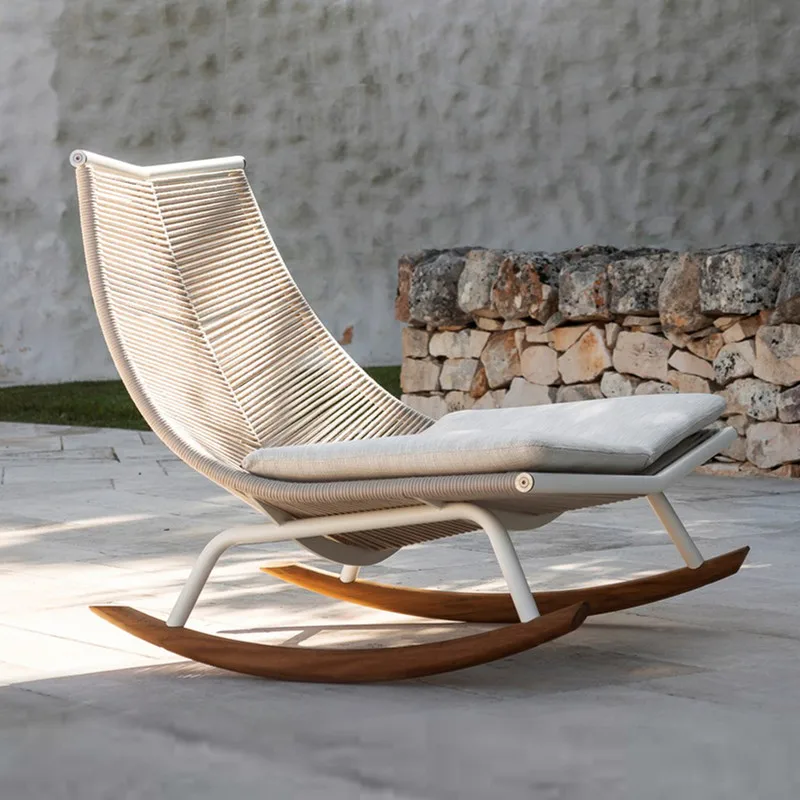Nordic Relaxing Rocking Chair Camping Single Modern Outdoor Design Mobile Ground Chair Rattan Fauteuil Salon Home Furniture
Nordic Relaxing Rocking Chair Camping Single Modern Outdoor Design Mobile Ground Chair Rattan Fauteuil Salon Home Furniture