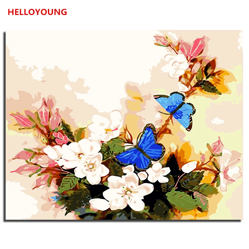 YH105 DIY Handpainted Oil Painting Blue Butterfly Digital Painting by numbers oil paintings chinese scroll paintings Home Decor
YH105 DIY Handpainted Oil Painting Blue Butterfly Digital Painting by numbers oil paintings chinese scroll paintings Home Decor