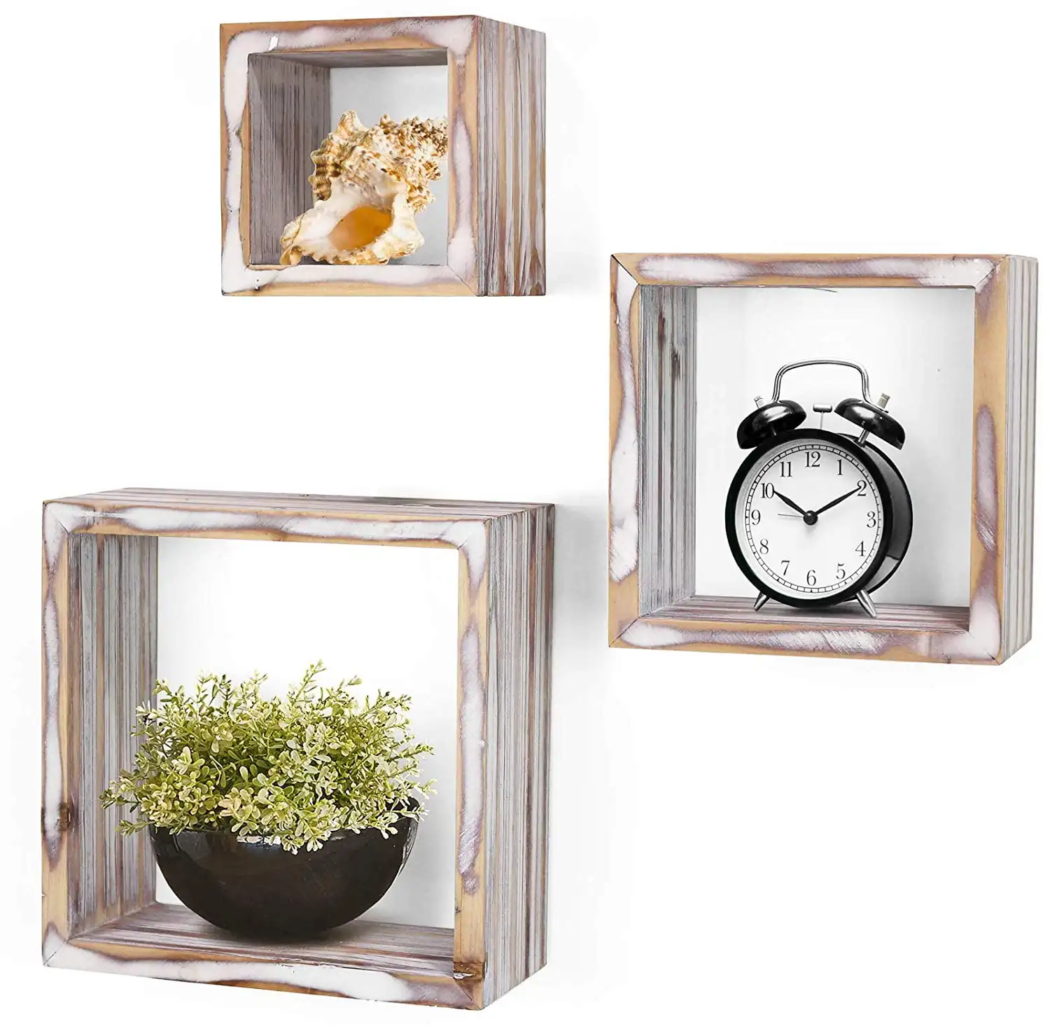 Greenco Set Of 3 Rustic Cube Wall Mounted Floating Shelves, Decor Display For Dining, Kitchen Living Room, Bedroom,
Greenco Set Of 3 Rustic Cube Wall Mounted Floating Shelves, Decor Display For Dining, Kitchen Living Room, Bedroom,