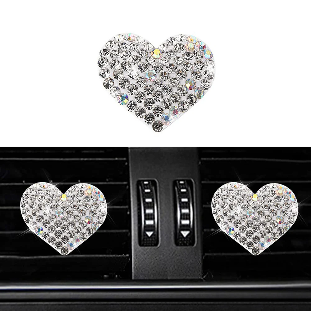 Air Fresheners Air Vent Clip Vehicle 4pcs Crystal Parts Replacement Silver Air Outlet Clamp Heart Shaped Ornament
Air Fresheners Air Vent Clip Vehicle 4pcs Crystal Parts Replacement Silver Air Outlet Clamp Heart Shaped Ornament