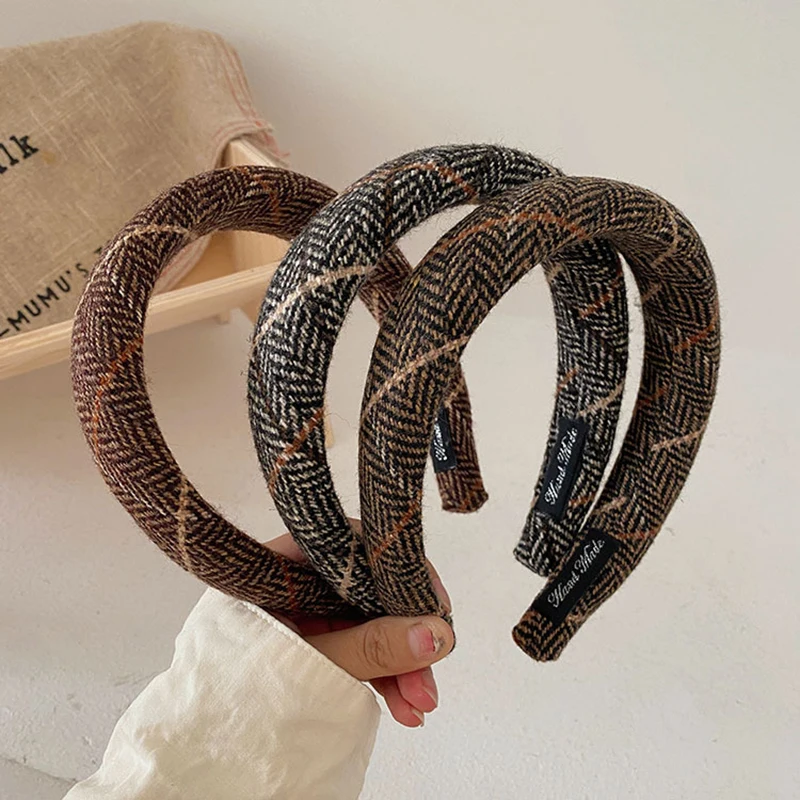 Lattice Print Tweed Sponge Headband Winter Fashion Hair Accessories Casual Wide Side Hairbands High Skull Top Hair Hoop Headwear
Lattice Print Tweed Sponge Headband Winter Fashion Hair Accessories Casual Wide Side Hairbands High Skull Top Hair Hoop Headwear