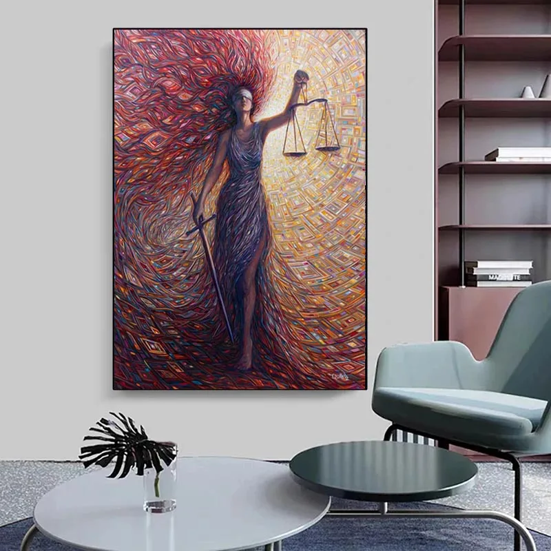"Goddess of Justice" Wall Art Modern Living Room Handmade Abstract Oil Painting on Canvas for Home Decor Oil Picture Frameless
"Goddess of Justice" Wall Art Modern Living Room Handmade Abstract Oil Painting on Canvas for Home Decor Oil Picture Frameless
