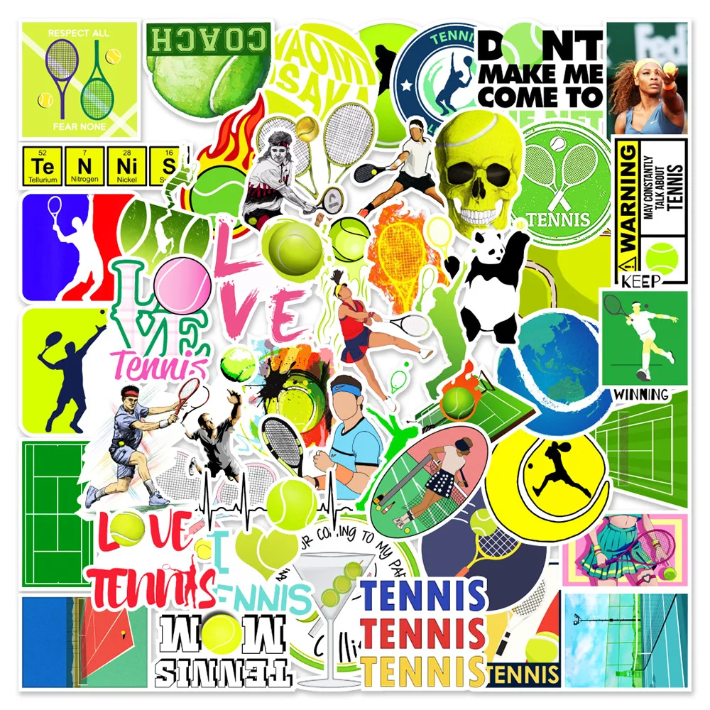 50pcs Sports Competition Tennis Graffiti Stickers Car Water Cup Mobile Phone Computer Decoration Travel Cute Kids Girl Toy
50pcs Sports Competition Tennis Graffiti Stickers Car Water Cup Mobile Phone Computer Decoration Travel Cute Kids Girl Toy