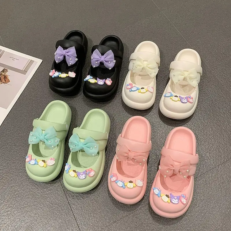 Summer New Sanrio Hellokitty Kuromi Mymelody Cinnamoroll Wrapped Head Slippers Muffin Thick Bottom Hundred with Holehole Shoes
Summer New Sanrio Hellokitty Kuromi Mymelody Cinnamoroll Wrapped Head Slippers Muffin Thick Bottom Hundred with Holehole Shoes