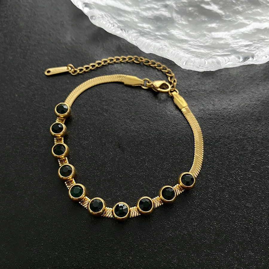 RACHELZ Vintage Shiny Zircon Charm Bracelet Luxury Elegant Stainless Steel Bracelets For Women Jewelry Party Gift No Fading
RACHELZ Vintage Shiny Zircon Charm Bracelet Luxury Elegant Stainless Steel Bracelets For Women Jewelry Party Gift No Fading